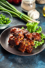 Wall Mural - Sweet and spicy chicken wings