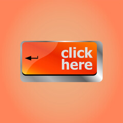 Poster - Keyboard key with click here button. internet concept