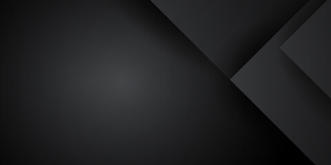 Wall Mural - black abstract presentation background with 3d overlap shadow layer
