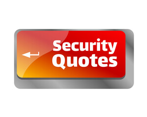 Poster - Security quotes . Close up of keyboard, enter computer key.