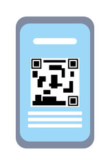 Sticker - smartphone with qr code icon