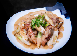 Wall Mural - Stir fried chicken and onion with miso.