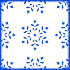 Poster - Bright pattern for ceramic tiles. Geometric shapes with texture from dots.