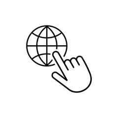 Fototapete - Computer mouse click cursor gray arrow icons. Cursor icon. Vector illustration.