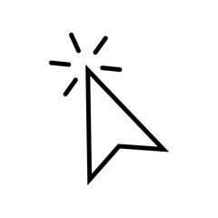 Fototapete - Computer mouse click cursor gray arrow icons. Cursor icon. Vector illustration.