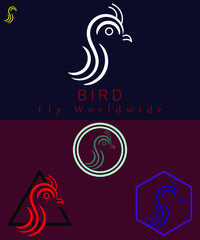 Wall Mural - Bird Logos design concept for industry