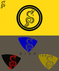 Wall Mural - Bird Logos design concept for industry