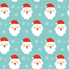 Wall Mural - seamless pattern with santa. christmas pattern. vector