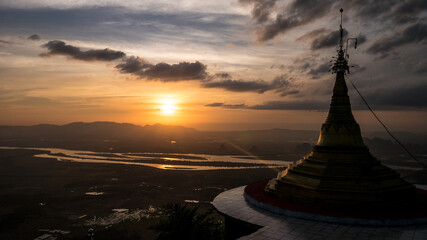 Sunset over Zwegabin Mount