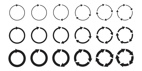 Poster - Vector circular arrows icons. Set of symbols of recycling and renewal. Stock image. EPS 10.