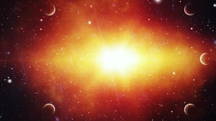 Wall Mural - cosmos which contains the planets and bright light in the universe.