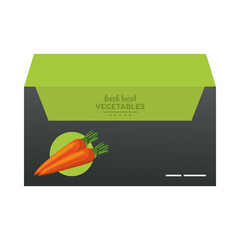 Canvas Print - envelope mail mockup with carrots healthy food