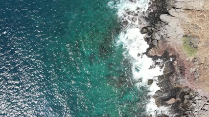 Wall Mural - Aerial view of the Pali coastline on the drive to Lahaina Maui in Hawaii