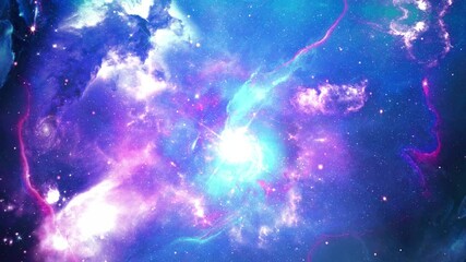 Wall Mural - Space flight into a star field realistic galaxy milky way Light Loop background. 4K 3D traveling in milky way space. Abstract Sci-fi Video Animation. Space, Galaxies, Nebulae, nasa.
