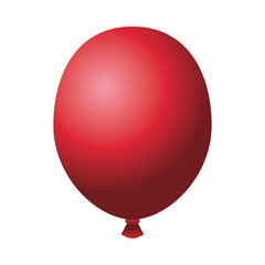 Wall Mural - red balloon helium floating isolated icon