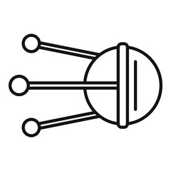 Poster - Radar satellite icon. Outline radar satellite vector icon for web design isolated on white background