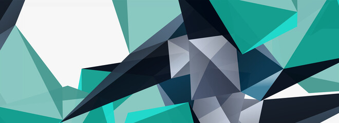 3d mosaic abstract backgrounds, low poly shape geometric design