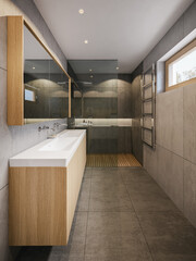 Wall Mural - Modern bathroom interior showcase