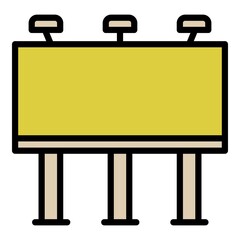 Poster - Street road outdoor advertising icon. Outline street road outdoor advertising vector icon for web design isolated on white background