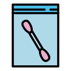 Poster - Forensic laboratory pack stick icon. Outline forensic laboratory pack stick vector icon for web design isolated on white background