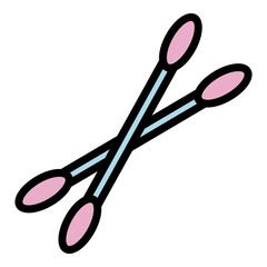 Poster - Forensic lab sticks icon. Outline forensic lab sticks vector icon for web design isolated on white background