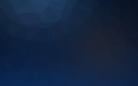 Dark BLUE vector low poly texture.