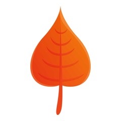 Poster - Poplar autumn tree icon. Cartoon of poplar autumn tree vector icon for web design isolated on white background