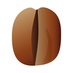 Sticker - coffee grain seed isolated icon