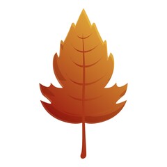 Poster - Viburnum autumn leaf icon. Cartoon of viburnum autumn leaf vector icon for web design isolated on white background