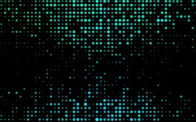Poster - dark green, yellow vector pattern with spheres.