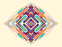 Modern Abstract Background With Colorful Geometric Shapes. Vector Illustration.