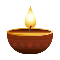 Canvas Print - hindu religion candle wooden icon