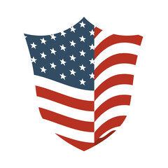 Sticker - united states of america flag in shield