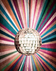 Mirror ball retro background