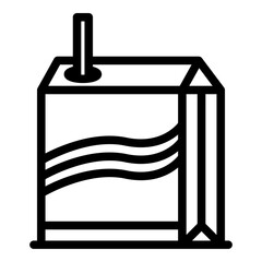 Poster - Fresh juice pack icon. Outline fresh juice pack vector icon for web design isolated on white background