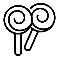 Poster - Candy lolly icon. Outline candy lolly vector icon for web design isolated on white background