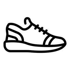 Wall Mural - Sneaker footwear icon. Outline sneaker footwear vector icon for web design isolated on white background