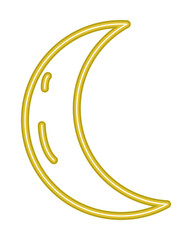 Poster - crescent moon neon style icon