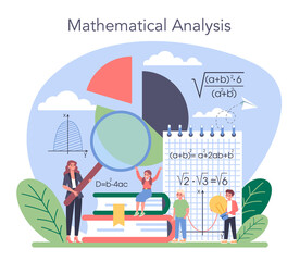 Wall Mural - math school subject. learning mathematics, idea of education