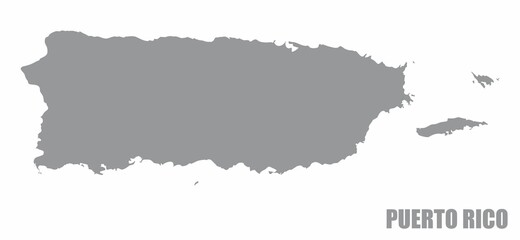 Wall Mural - Puerto Rico silhouette map