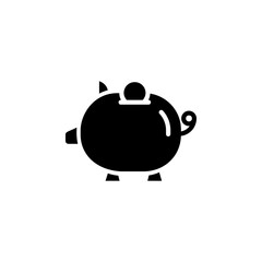 Poster - piggy bank and save money icon. perfect for poster, presentation, book, banner, print template, application, interface and more product. icon design solid style