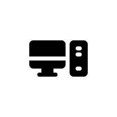 Poster - computer, device and electronic icon. perfect for poster, presentation, book, banner, print template, application, interface and more product. icon design solid style