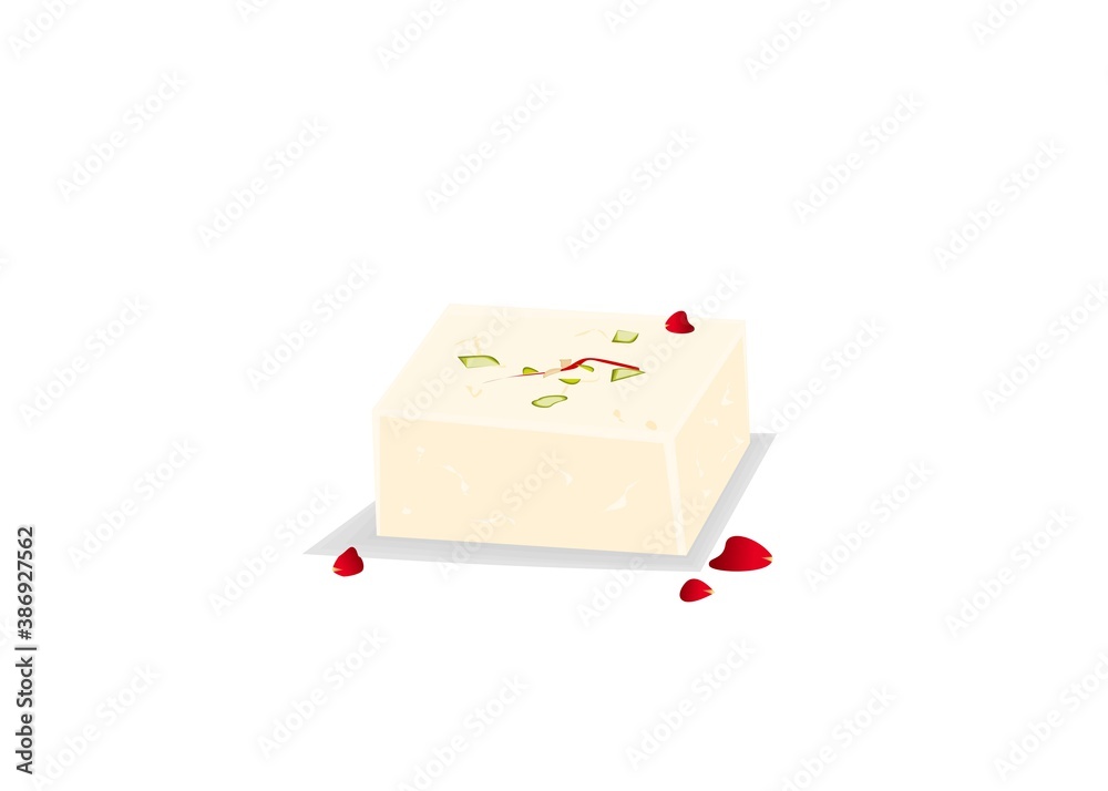 Barfi indian Sweet Dish Food Vector Stock Vector | Adobe Stock