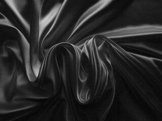 beautiful elegant dark silver grey or black satin silk luxury cloth fabric texture, abstract backgro