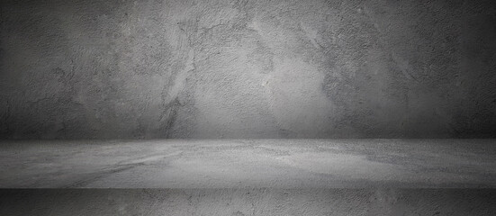 Wall Mural - concrete stone wall background, empty product display for presentation