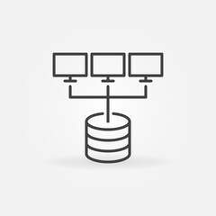 Poster - Vector Data Mining Technology concept icon or symbol in thin line style