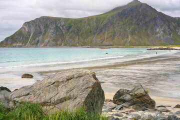 Wall Mural - Flakstad beach, Lofoten islands