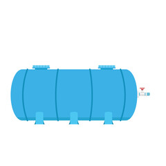 Wall Mural - Water tank vector. water tank on white background. tap vector. Hose.