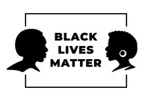 Black Lives Matter. No Racism, Concept. Vector Illustration, Isolated.
