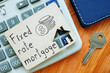 © Andrii - Fixed rate mortgage is shown on the business photo using the text
